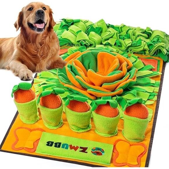 Pet Snuffle Mat for Dogs Sniff Mat Nosework Feeding Mat Slow Feeder Dog Puzzle - Picture 7 of 7